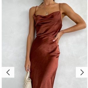 Billy J Sloan Midi Dress - Rust